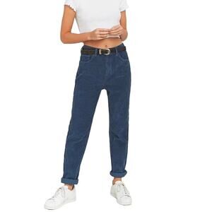 BDG by Urban Outfitters Indigo Blue Corduroy High Rise Mom Pants Size 28